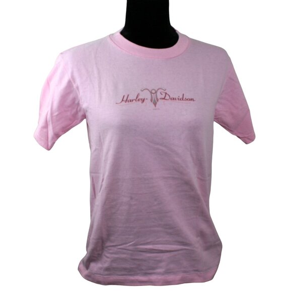 Harley-Davidson Other - Vintage Harley-Davidson East Coast Quantico Pink Tee Youth Size 14-16 New